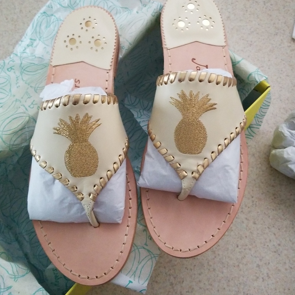 Nib jack Rogers pineapple thong flats